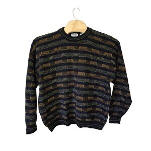 Giorgio di Firenze Sweater Mens XXL Multi Geometric Stripe Alpaca Blend Italy